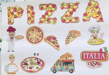 Dzień pizzy w przedszkolu 2022 - prace plastyczne